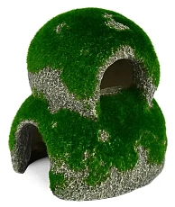 Prime Декорация пластиковая Нерестовик со мхом двойной 